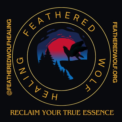 Feathered Wolf Healing Logo
